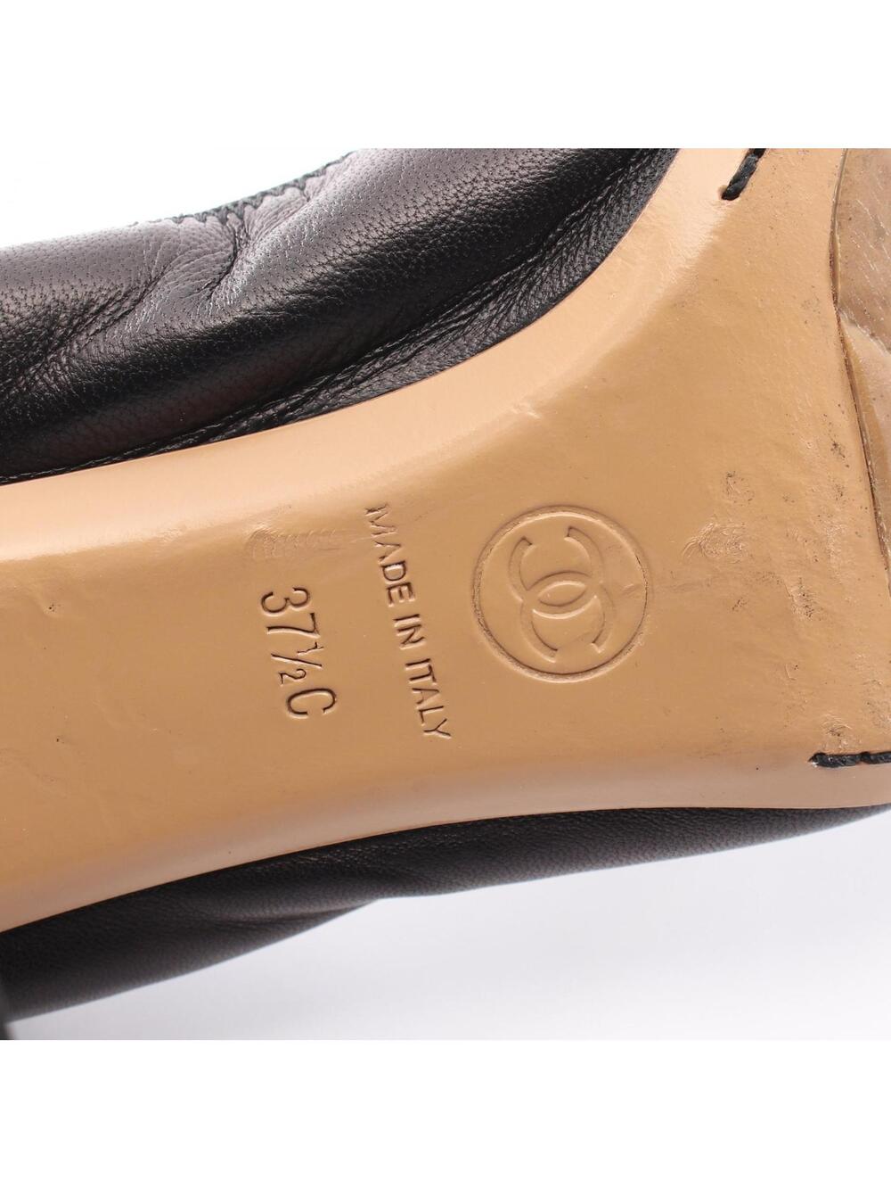 Chanel Coco Mark Heeled Pumps Shoes #37 #274898C39B - Picture 6 of 12